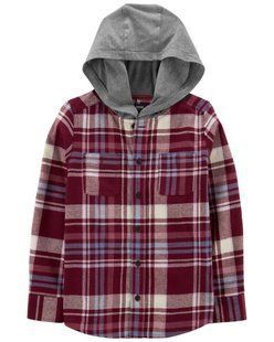 Дитячий одяг Картерс OshKosh B'gosh Kid Hooded Flannel Shirt 3O536212 фото