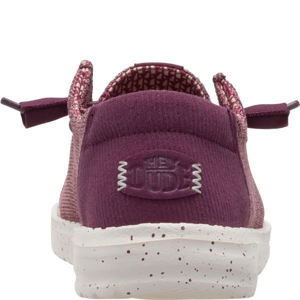 Women's Hey Dude Burgundy Wendy Stretch Sox 41878-605 фото