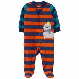 Дитячий одяг Картерс Carter's Striped 2-Way Zip Fleece Sleep & Play One Piece | Baby Boy 1O550410 фото