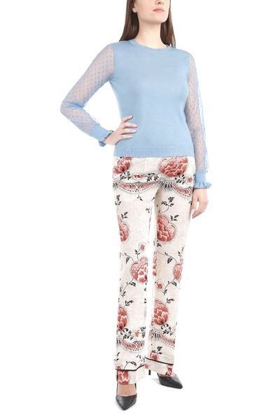 Жіноча трикотажна блуза RED Valentino прозорими рукавами TR3KCC69 фото