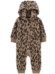 Дитячий одяг Картерс Baby Girl Carter's Leopard Sherpa Jumpsuit 1Q100310 фото