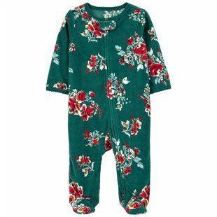 Детская одежда Картерс Carter's Floral Zip-Up Fleece Sleep & Play One Piece  1P847110 фото