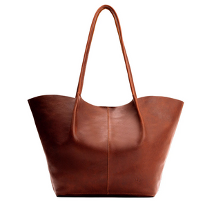 Portland Leather Devan Bucket Tote Oversized Devan Bucket Tote Nutmeg фото
