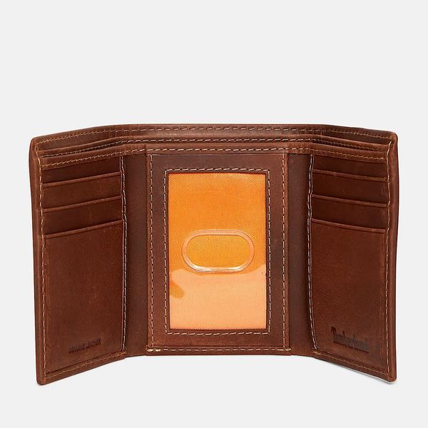 Чоловічий шкіряний гаманець потрійного складання Oiled Trifold Leather Wallet TB0A2MNH214 фото
