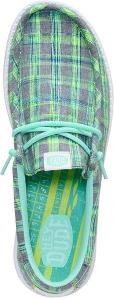 Мужская оригинальная обувь Hey Dude Men's Wally Summer Plaid Slip On Loafer 45219-1XI фото