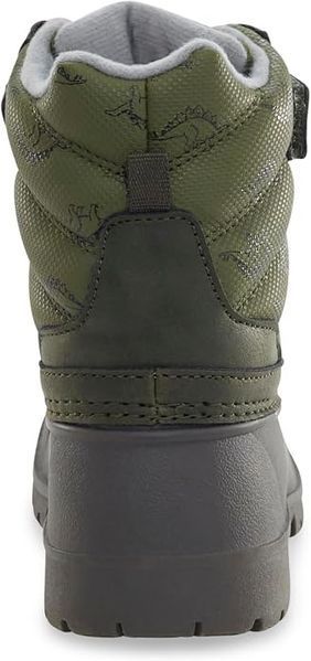 Детские зимние термосапоги Carter's Parker Snow Boot (Olive Green / Dinosaurs) CF23K01H фото