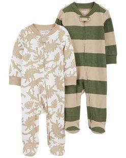 Дитячий одяг Картерс Baby 2-Pack Dino Striped Zip-Up Cotton Sleep & Play Pajamas 1Q470410 фото