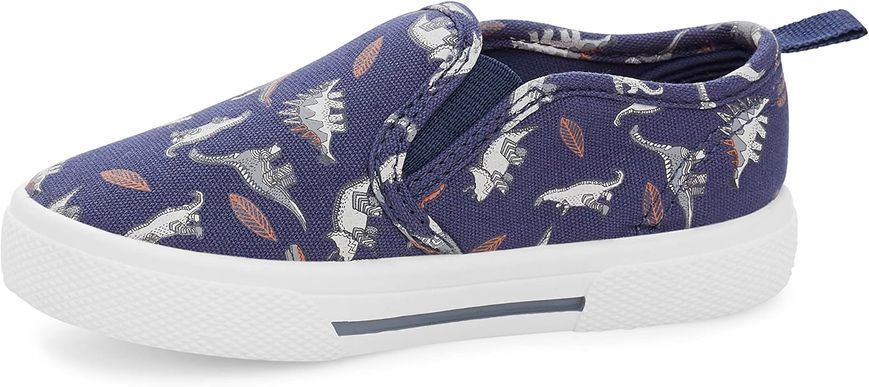 Детские текстильные слипоны Carter's Damon16 Sneaker (Blue / Dinosaur Print) YS23D03H фото