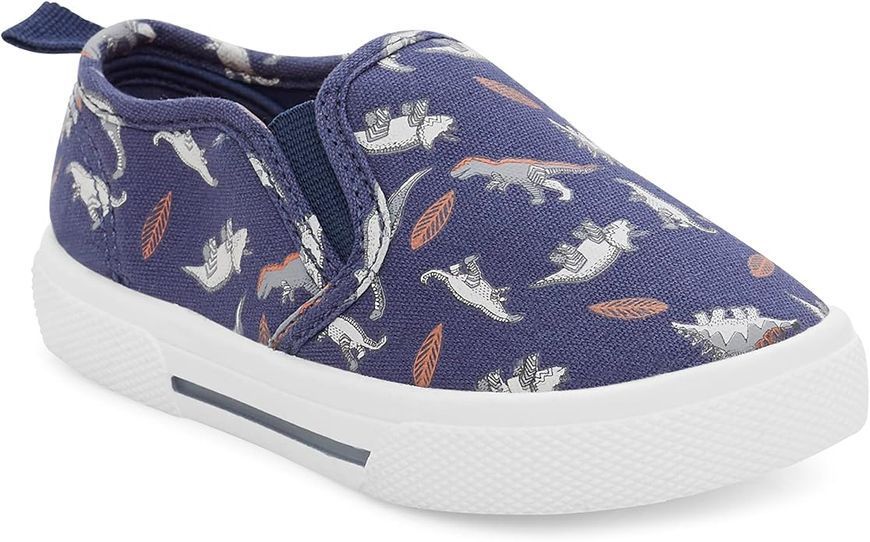 Детские текстильные слипоны Carter's Damon16 Sneaker (Blue / Dinosaur Print) YS23D03H фото