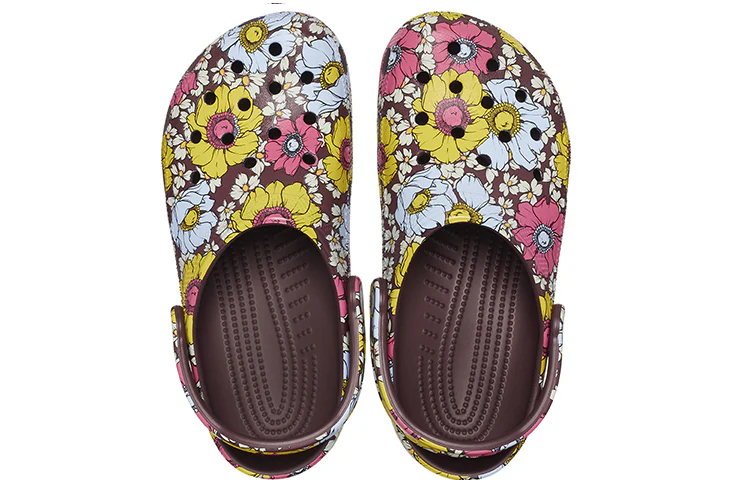 Жіночі крокси оригінальні Crocs Classic Retro Floral Clog 208954-6WF фото