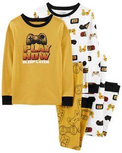 Дитячий одяг Картерс Kid 4-Piece Video Game 100% Snug Fit Cotton Pajamas 3O023210 фото