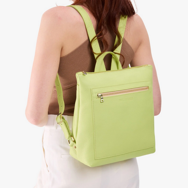 Кожаній рюкзак Tote Backpack Portland Leather Tote Backpack Shadow Lime фото