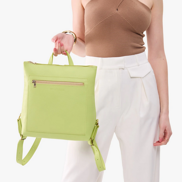 Кожаній рюкзак Tote Backpack Portland Leather Tote Backpack Shadow Lime фото