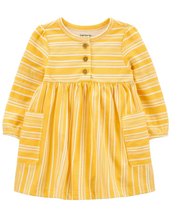 Baby Striped Long-Sleeve Jersey Dress | Carter's Baby Striped Long-Sleeve Jersey Dress | Carter's фото
