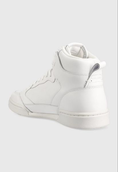 Мужские высокие кожаные кеды Polo Ralph Lauren Polo CRT Mid / High-Top Sneakers (White) HGH-SK-LTL фото