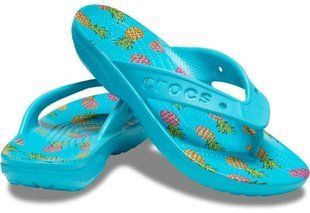 Женские оригинальные кроксы Crocs Baya II Graphic Flips Digital Aqua 208705-4SM фото